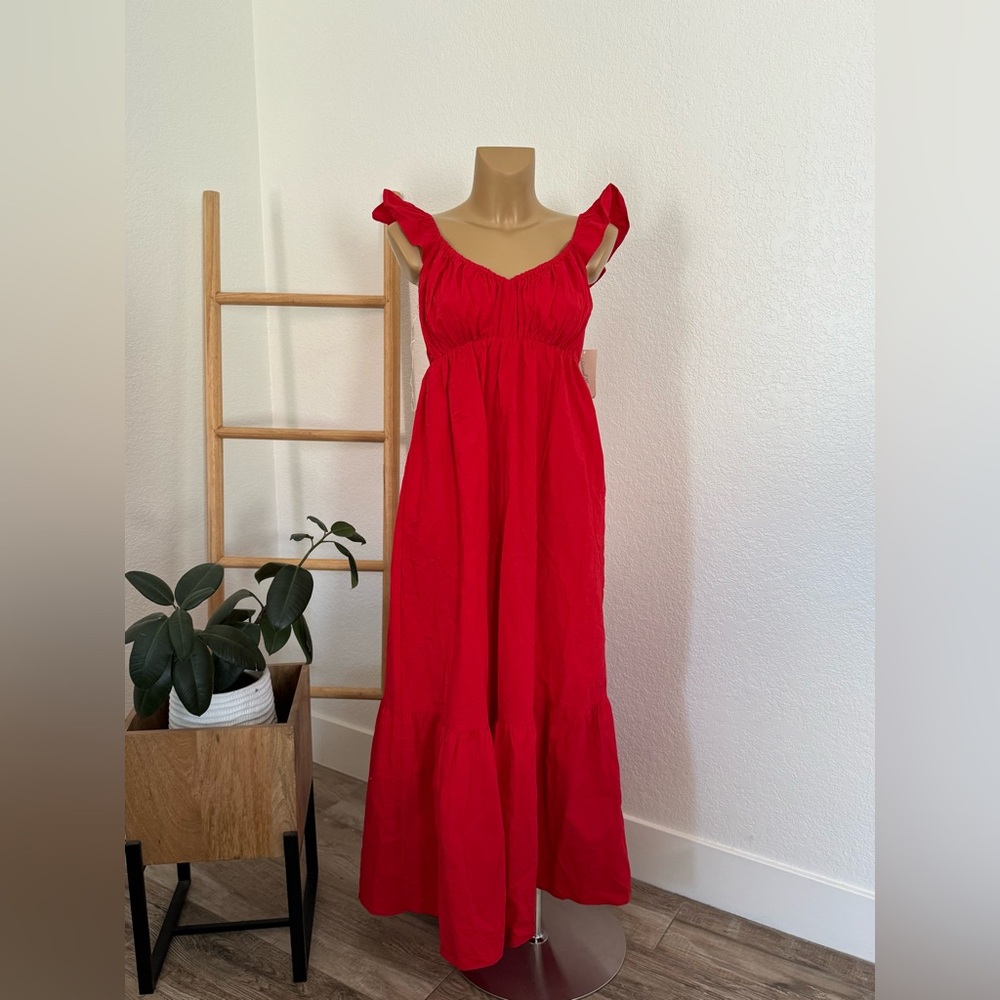 NWT Women's Flutter Cap Sleeve Maxi A-Line Dress - Universal Thread - Picture 4 of 5